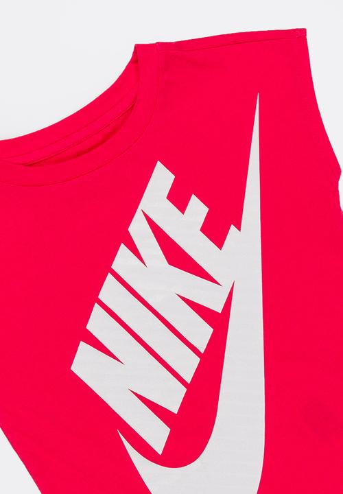 Nike - Nike Jumbo Futura Tee Dark Pink