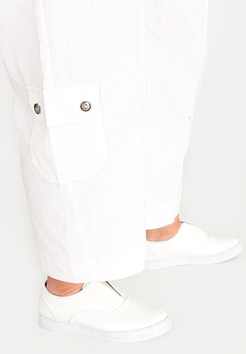 edit Plus - Linen Pants - White