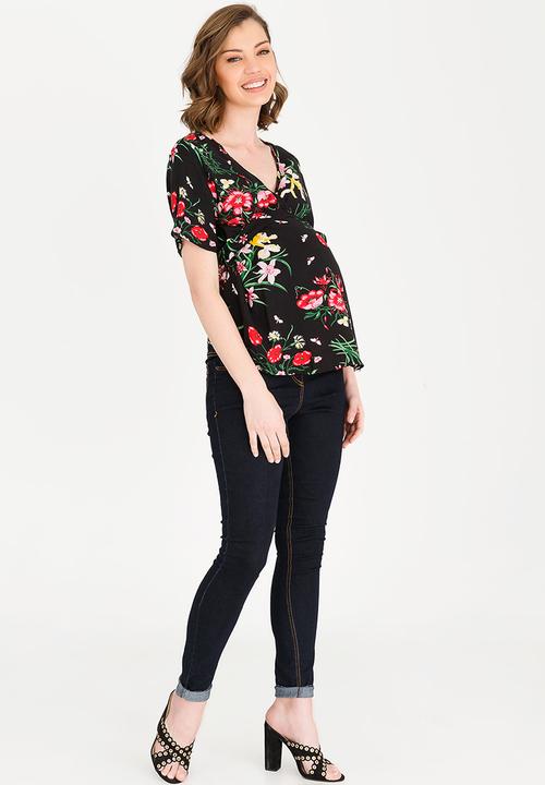 edit Maternity - Wrap blouse - black