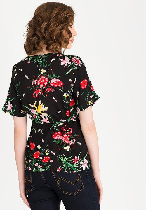 edit Maternity - Wrap blouse - black