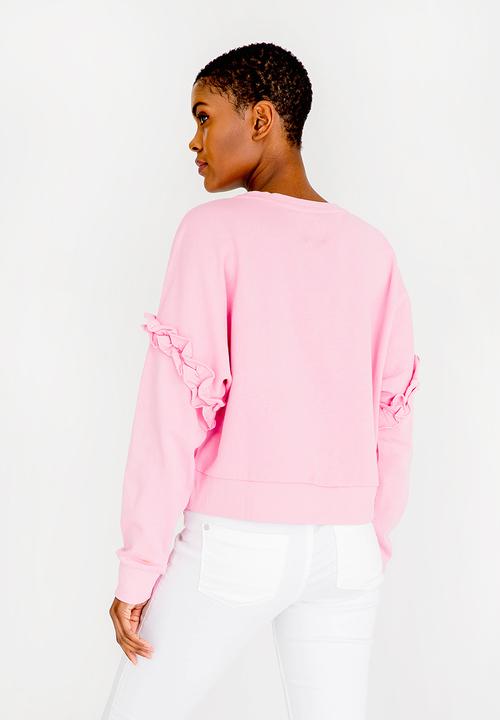 ONLY - Tony Frill Sweatop Mid Pink