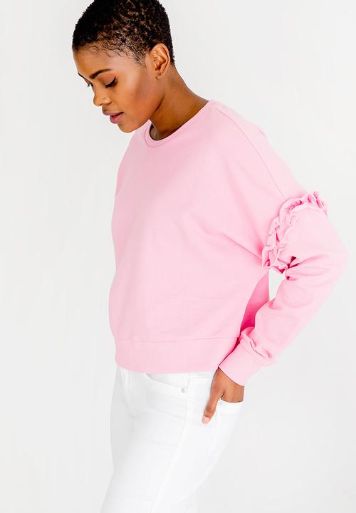 ONLY - Tony Frill Sweatop Mid Pink