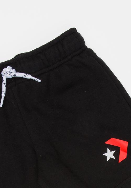 Converse - Converse star chevron graphic shorts - black