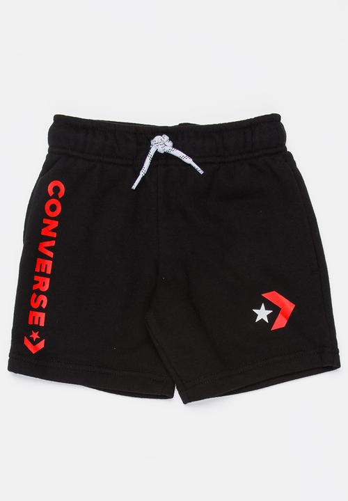 Converse - Converse star chevron graphic shorts - black
