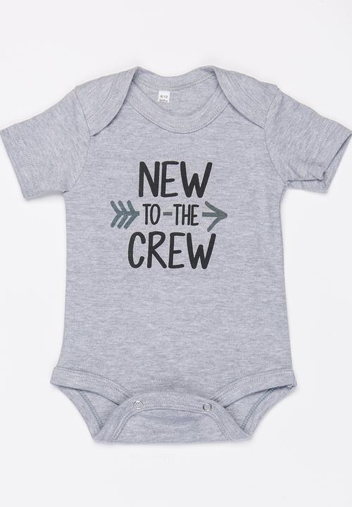 Funky Shop - Slogan baby grow - grey