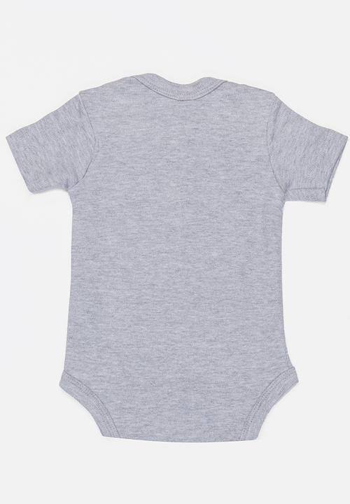 Funky Shop - Slogan baby grow - grey