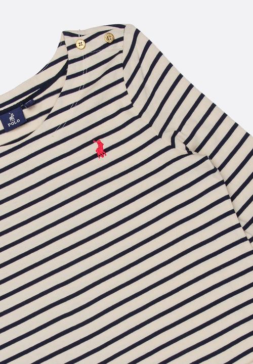 POLO - Harper striped dress - navy