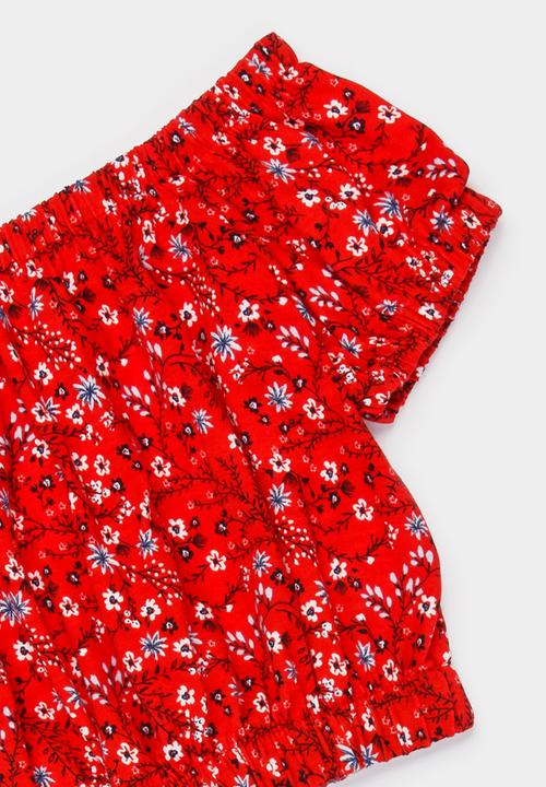 Rebel Republic - Bardot Crop Top Multi-colour
