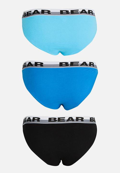 Bear - 3Pk Plain Tanga Multi-colour