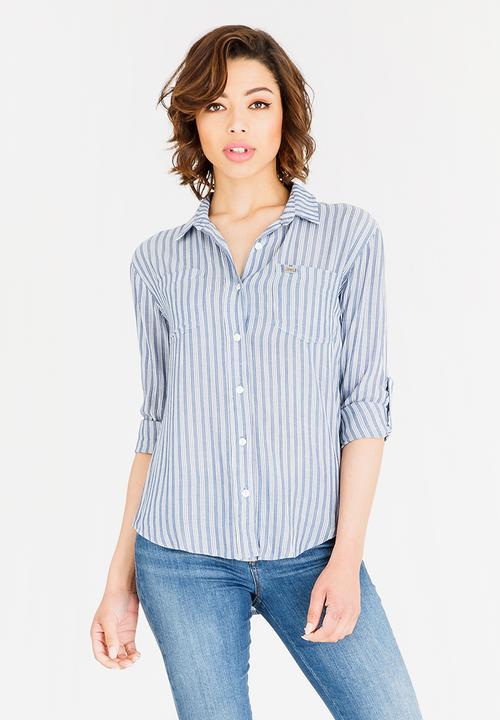 JEEP - Slouchy shirt - navy & white