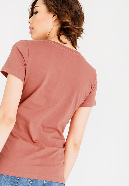 JEEP - Scoop neck T-shirt - brown
