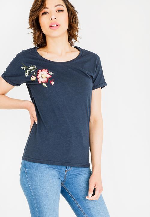 JEEP - Embroidered Detail T-shirt Navy