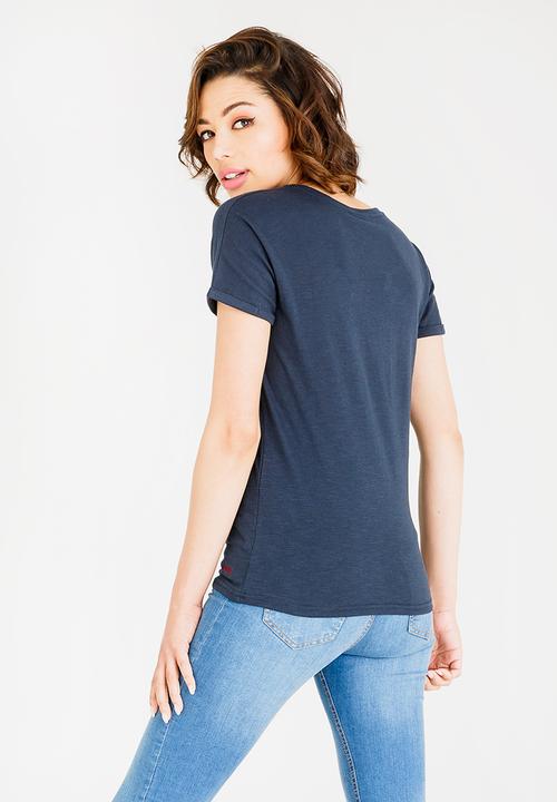 JEEP - Embroidered Detail T-shirt Navy