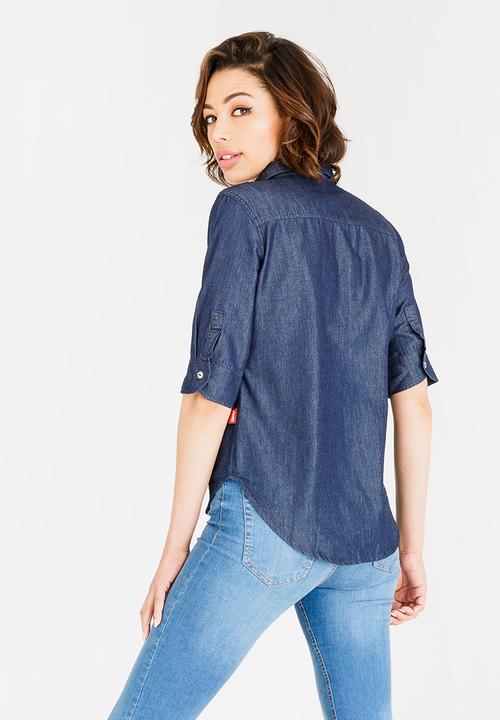 JEEP - Denim shirt - blue