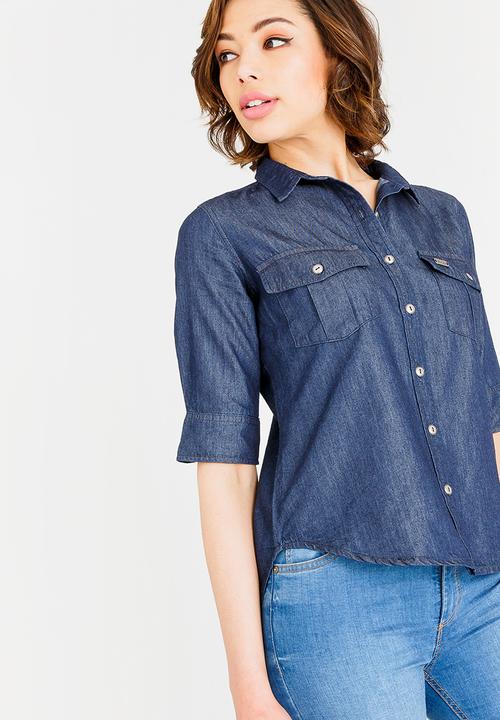 JEEP - Denim shirt - blue