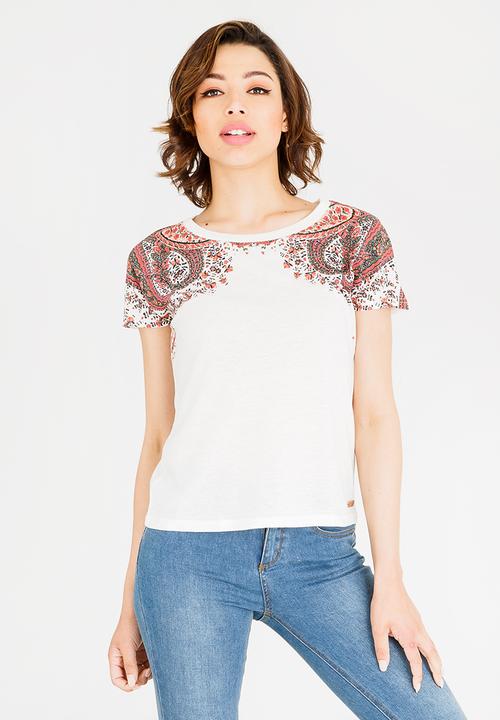 JEEP - Print Detail T-shirt - Neutral