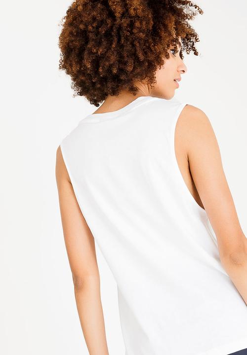 adidas - Essence sleeveless tee - white