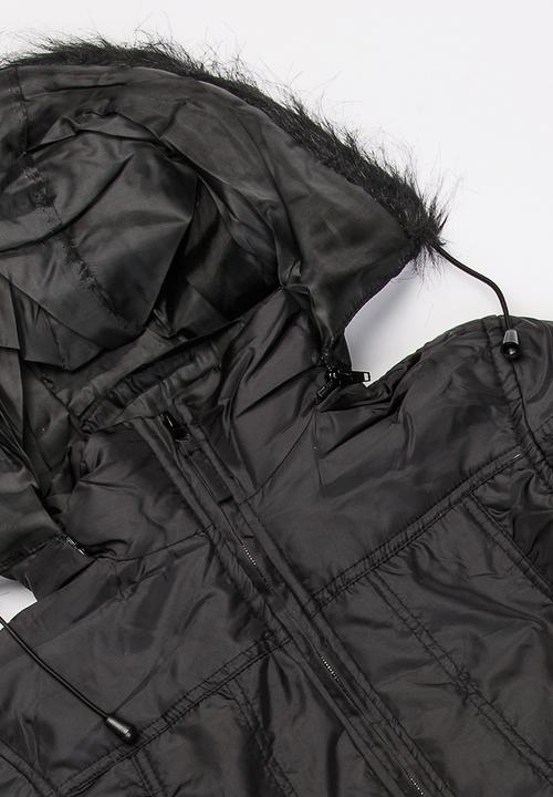 Pop Candy - Zip Through Hooded Jacket Black