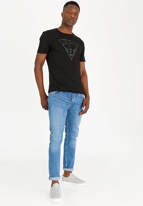 GUESS - Basic Triangle Crew Neck Black