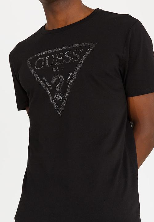 GUESS - Basic Triangle Crew Neck Black
