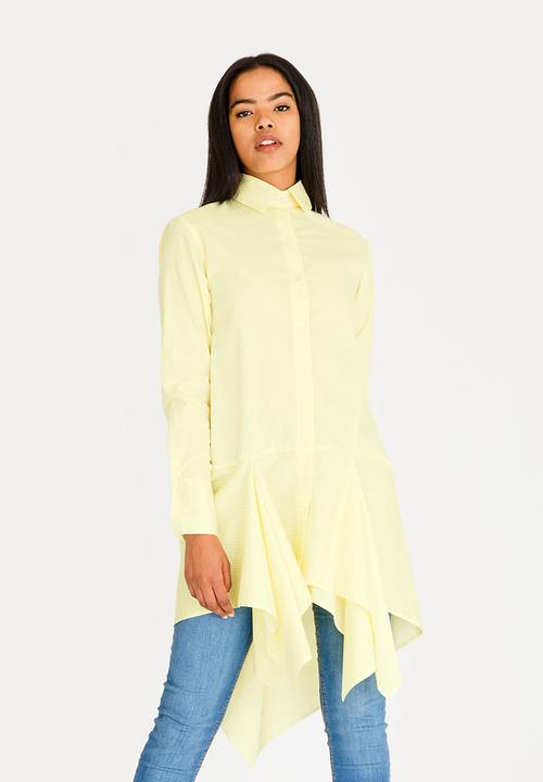 Leigh Schubert - Marylbone shirt with hanky edges - yellow