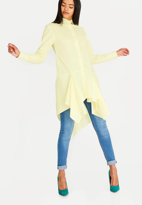 Leigh Schubert - Marylbone shirt with hanky edges - yellow