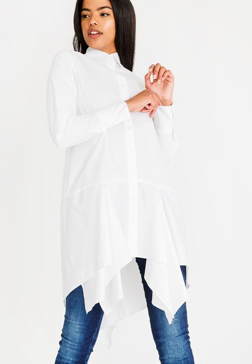 Leigh Schubert - Marylbone shirt with hanky edges - white