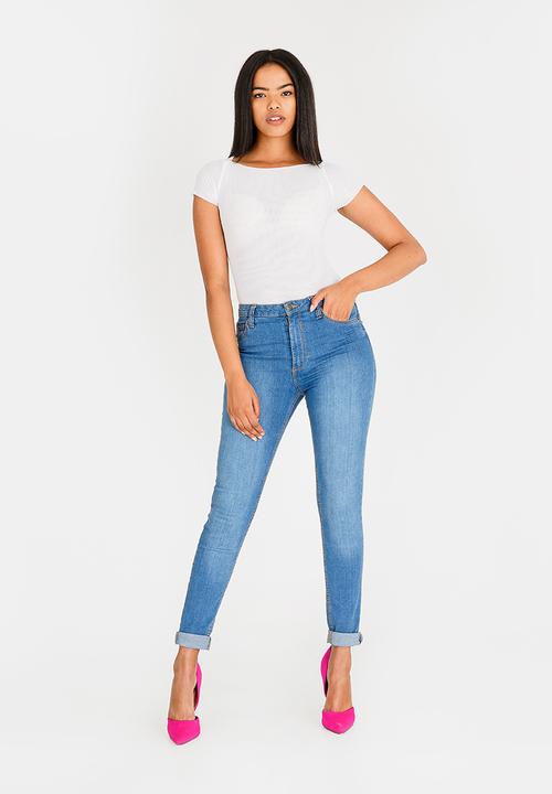 Leigh Schubert - Kitty cap sleeve mesh bodysuit - white