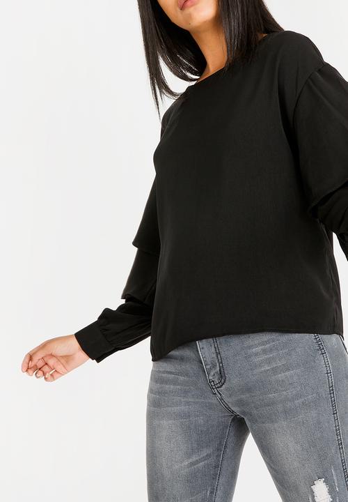 Vero Moda - Ruffle Detail Blouse Black