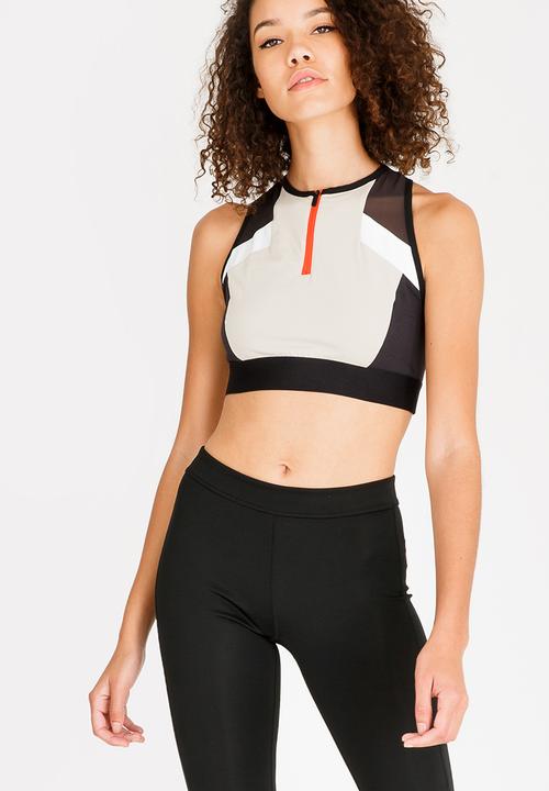 Reebok - Colourblock Crop Top Black