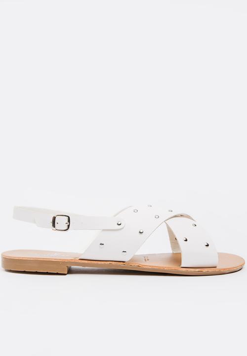 STYLE REPUBLIC - Studded double band sandal - white