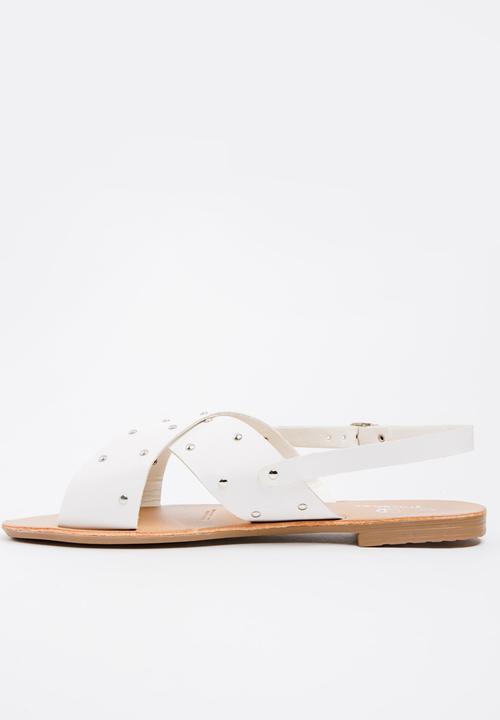 STYLE REPUBLIC - Studded double band sandal - white