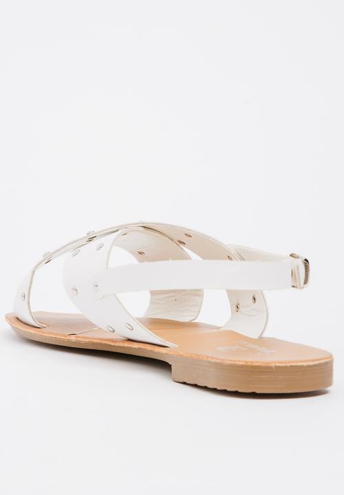 STYLE REPUBLIC - Studded double band sandal - white