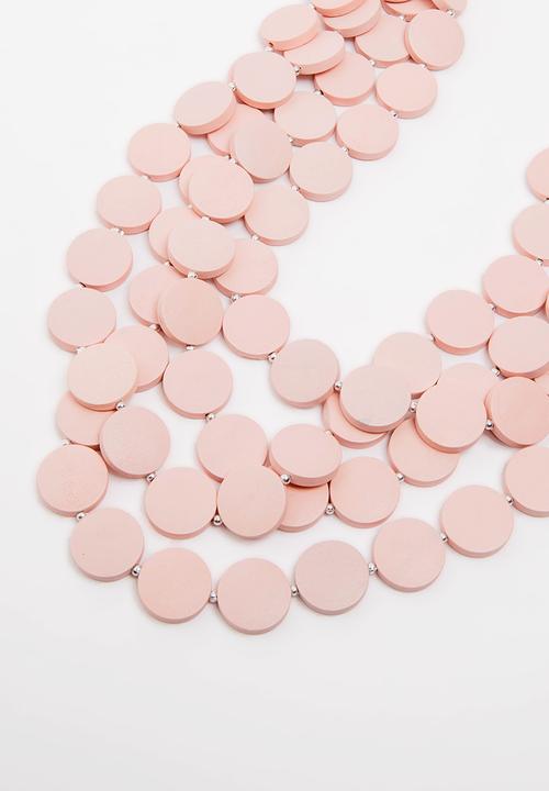 STYLE REPUBLIC - Flat beaded necklace - pink