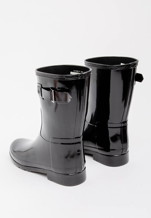 Hunter - Original Refined Short Gloss Hunter Boots Black