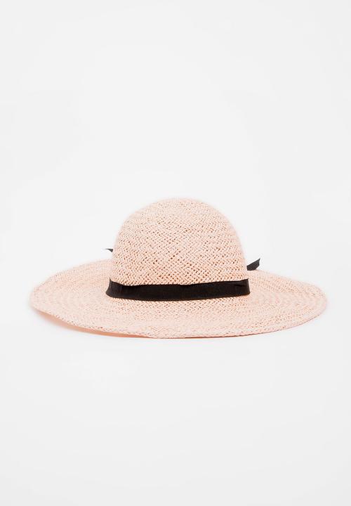 Joy Collectables - Bow Detail Straw Hat Pale Pink
