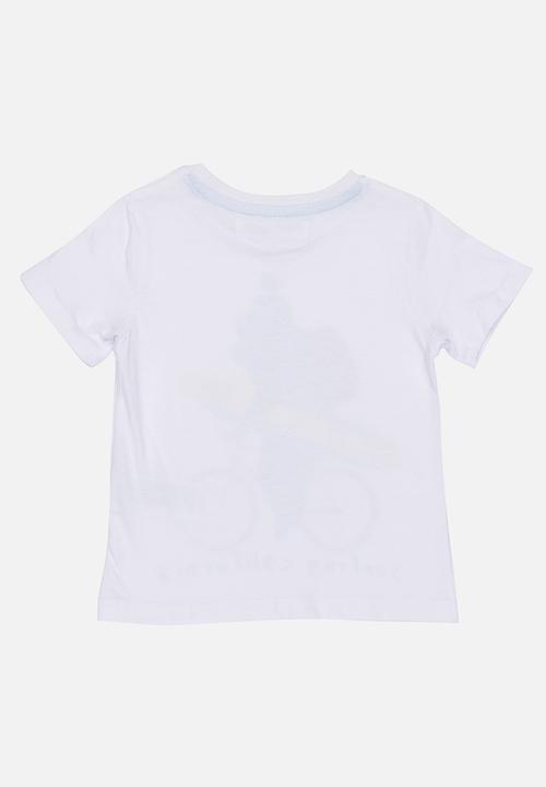 MINOTI - Basic surfing bear photographic tee - white