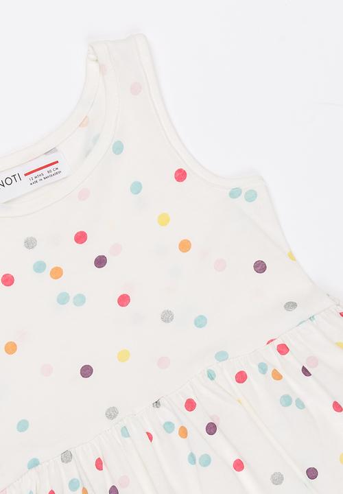 MINOTI - Basic Polka Dot AOP Glitter Print Dress Multi-colour