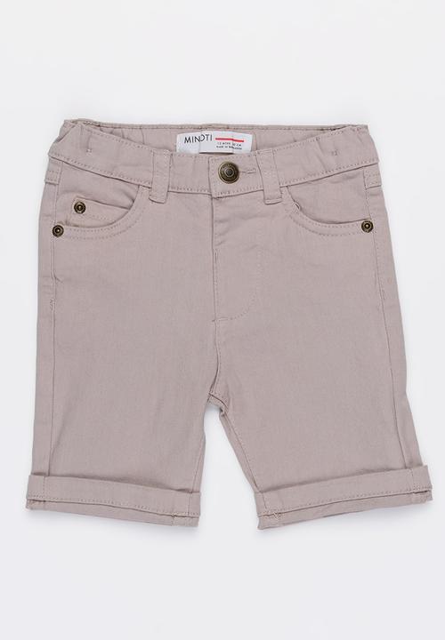 MINOTI - Basic slub twill jean shorts - grey