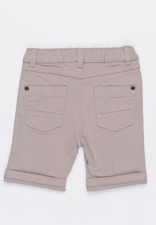 MINOTI - Basic slub twill jean shorts - grey