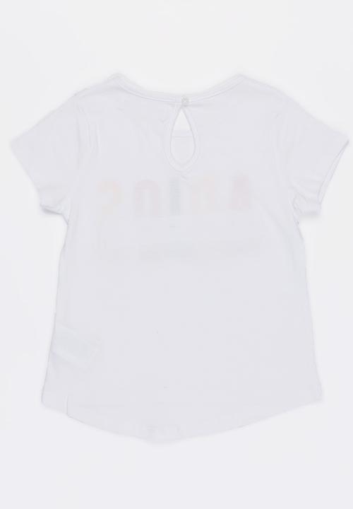 MINOTI - Mexico printed & tassel detail tee - white