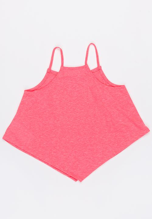MINOTI - Beachy hanky hem nep foil print top - pink 