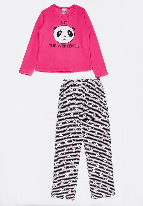 Twin Clothing - Combo Panda Pyjama Set - pink