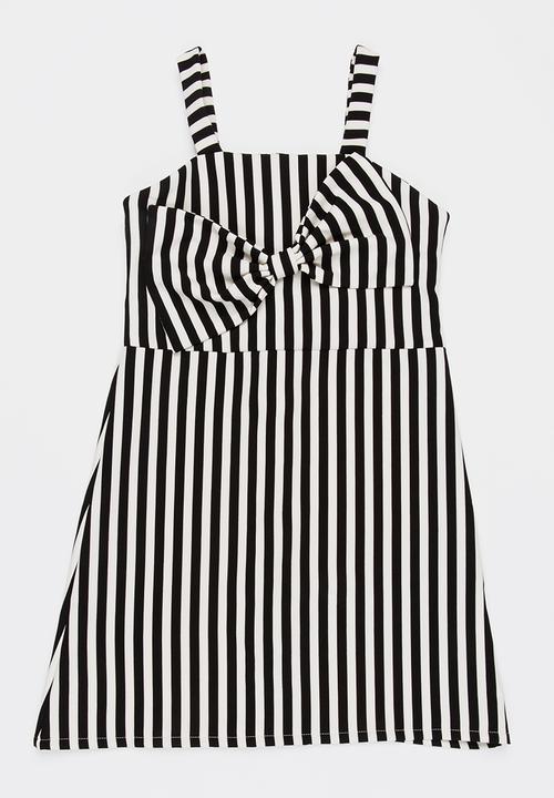 Rebel Republic - Bow detail dress - black