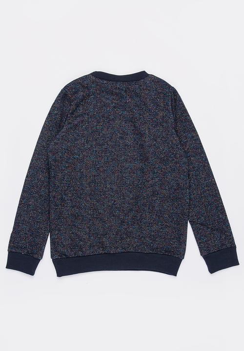 Name It - Long Sleeve Frilled Sweat Top Navy