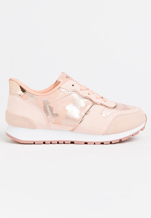 Awol - Girls metallic camo sneaker - pink