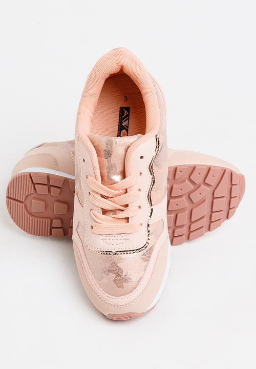 Awol - Girls metallic camo sneaker - pink