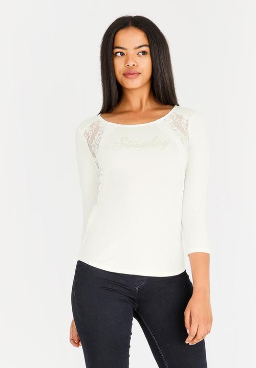 SISSY BOY - One Up With Side Lace Detailing Off White