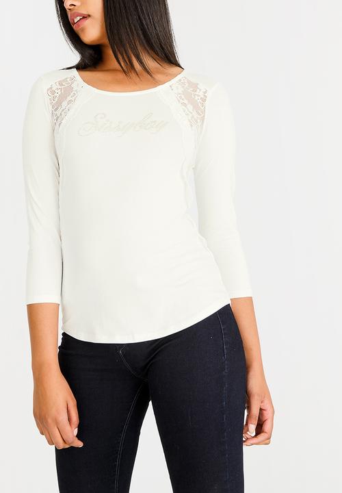 SISSY BOY - One Up With Side Lace Detailing Off White