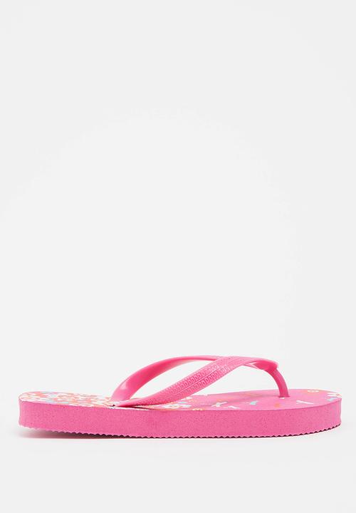 Pop Candy - Printed flip flops - pink 